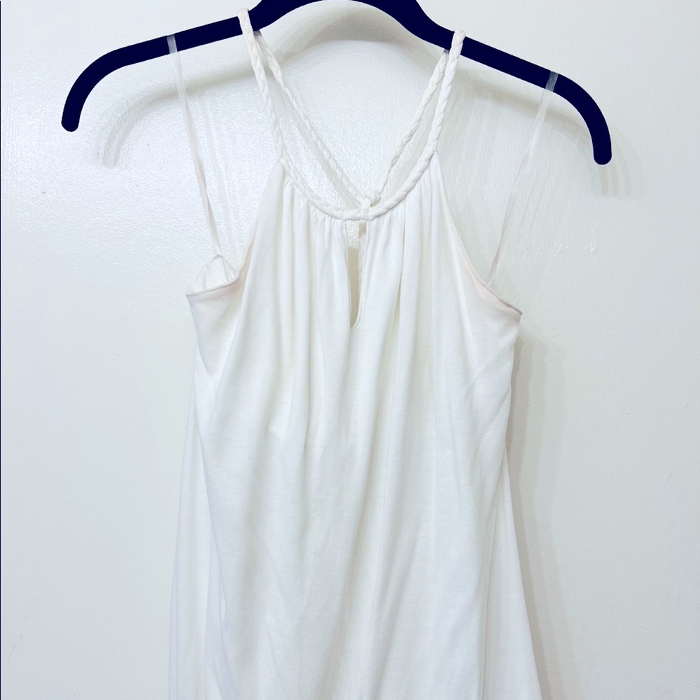 Womens white halter braid top